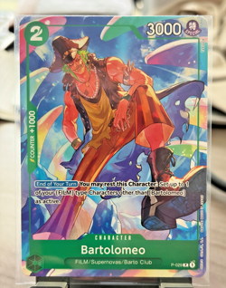 One Piece PRB-01 The Best - Bartolomeo P-029 ENG Alt Art AA Green - Image 2