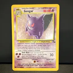 Gengar 5/62 Fossil Holo Rare Pokemon TCG Card 1999 - Image 1