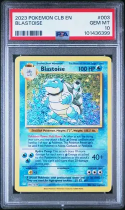 2023 POKEMON BLASTOISE 003/034 PSA 10 GEM MT CLB-TRADING CARD GAME CLASSIC - Image 1