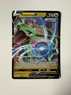 Rayquaza V 100/159 Crown Zenith Holo Sword and Shield Pokemon TCG Card NM - Image 1