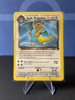 🔥 Dark Dragonite 22/82 | WOTC Unlimited MP | Team Rocket Vintage Pokemon Card - Image 1