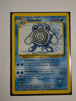 Pokemon TCG Card Base Set Poliwhirl 38/102 WOTC 1999 Unlimited Vintage MINT/NM - Image 1