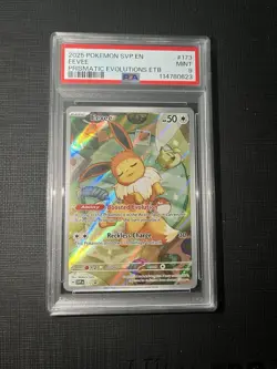 2025 Pokemon Svp En-Sv Black Star Promo Eevee Prismatic Evolutions PSA Mint 9 - Image 1
