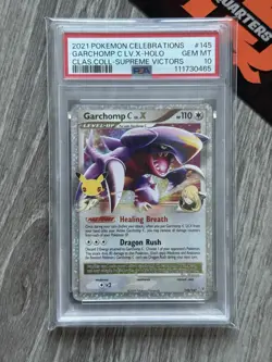 2021 POKEMON CELEBRATIONS CLASSIC COLLECTION #145 GARCHOMP C LV.X-HOLO PSA 10 - Image 1