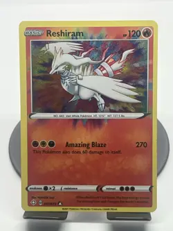 Pokemon TCG Reshiram 017/072 Shining Fates Amazing Rare NM - Image 1