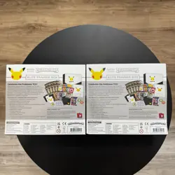 Pokemon TCG Celebrations ETB Elite Trainer Box X2 Slight Tear In Plastic New - Image 3
