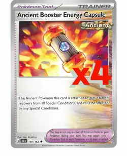 x4 Ancient Booster Energy Capsule 140/162-Temporal Forces- Pokemon TCG - Playset - Image 1