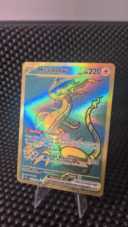 Pokemon TCG Miraidon EX Hyper Rare Card Scarlet Violet Paldean Fates 243/091 - Image 1