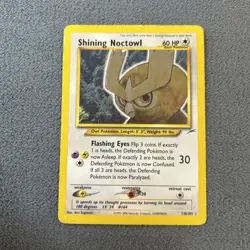 Shining Noctowl 110/105 Holo Rare Pokemon Neo Destiny HP - Image 1