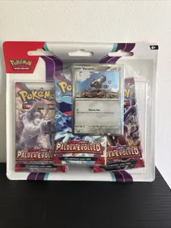 Paldea Evolved 3 Booster Pack Blister Scarlet & Violet Pokemon Card TCG New Seal - Image 1