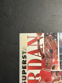 Michael Jordan 1993-94 Fleer NBA Superstars #7 Insert HOF - Image 2