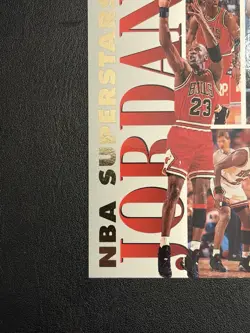 Michael Jordan 1993-94 Fleer NBA Superstars #7 Insert HOF - Image 3