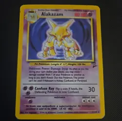 Pokemon TCG Alakazam Base Set 2 1/130 Holo Unlimited Holo Rare - Image 1