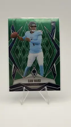 2025 Panini Phoenix - Rookies Cam Ward #194 (RC) Green Winter /149 - Image 1