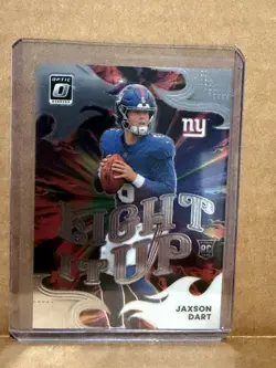 2025 Donruss Optic Football Jaxson Dart Light it Up Rookie Giants - Image 1