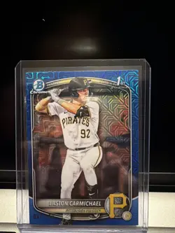 2025 Bowman Draft Easton Carmichael 1st Bowman True Blue /150 - Image 1
