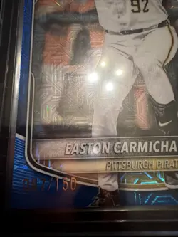 2025 Bowman Draft Easton Carmichael 1st Bowman True Blue /150 - Image 3