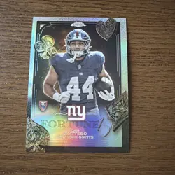 2025 Topps Chrome Football Cam Skattebo RC Fortune 15 Refractor New York Giants - Image 2