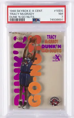 1998 SKYBOX E-X CENTURY DUNK 'N GO-NUTS #10DG TRACY MCGRADY PSA 7 - Image 1