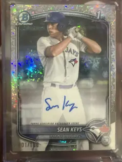 2025 Bowman Chrome Prospect Autographs Sean Keys 1/100 - Image 1
