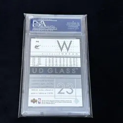 2002 Upper Deck Glass Michael Jordan #90 PSA 10 GEM MT Wizards Cert 16292581 - Image 2