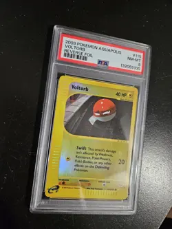 Voltorb 115/147 Aquapolis Reverse Holo Common PSA 8 - Image 2