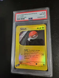 Voltorb 115/147 Aquapolis Reverse Holo Common PSA 8 - Image 3