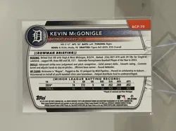 2025 Bowman Draft Kevin McGonigle 1st Bowman - Image 2