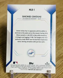 2026 TOPPS Collector Kit Exclusive Shohei Ohtani MBL-1 Foil Holo Dodgers - Image 2