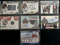 Stevan Ridley 12 Card Rookie, Autograph & Relics Lot New England Patriots (#2) - Image 1