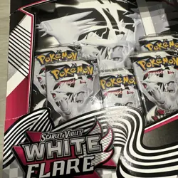Pokemon TCG Scarlet & Violet White Flare Binder Collection - sealed tear on box - Image 4