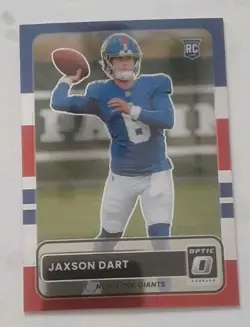 2025 Panini Donruss Optic Jaxson Dart Throwback Rookie RC #2 New York Giants - Image 1