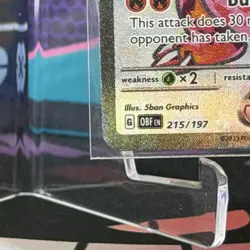 Charizard ex 215/197 Ultra Rare Obsidian Flames Pokemon NM - Image 5