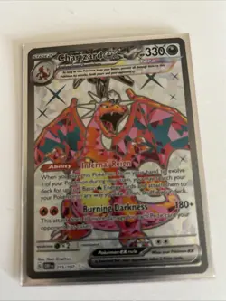 Pokemon TCG Obsidian Flames Charizard EX 215/197 Secret Illustrative Rare - Image 1