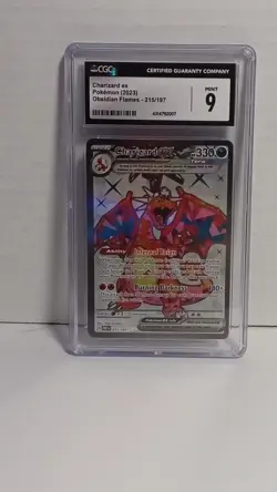 Pokemon CGC 9 Charizard ex Ultra Rare Holo Obsidian Flames 215/197 - Image 1