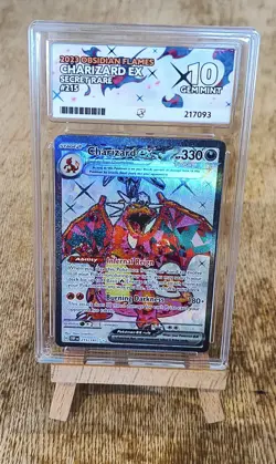 Pokemon TCG Obsidian Flames - Charizard Ex 215/197 - Ace Graded 10 Gem Mint - Image 1