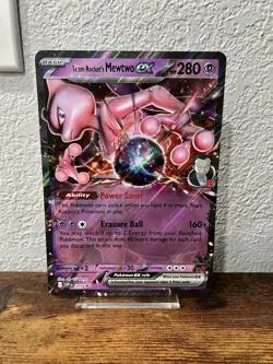 Pokemon TCG SV: Scarlet & Violet Promo Cards #205 Team Rocket's Mewtwo ex JUMBO - Image 1