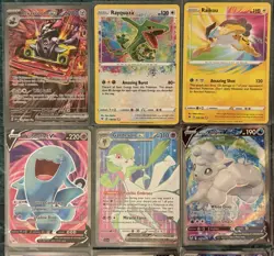 POKEMON MEGA CHARIZARD EX SLOWPOKE ILLUSTRATION RARE FULL ART RAYQUAZA CARD LOT - Image 3