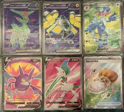 POKEMON MEGA CHARIZARD EX SLOWPOKE ILLUSTRATION RARE FULL ART RAYQUAZA CARD LOT - Image 5