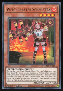 Witchcrafter Schmietta - MP20-EN221 - Ultra Rare - 1st Edition Yugioh - Image 1