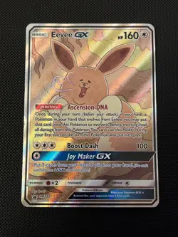 Eevee GX - SM233 - Full Art Promo Black Star Ultra Rare Holo Pokemon Card - DMG - Image 1