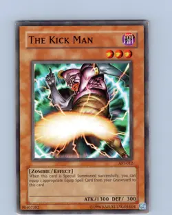 Yu-Gi-Oh TCG The Kick Man AST-012 Unlimited Common Card Played LP - Image 1