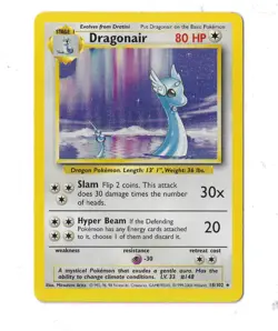 Dragonair 18/102 Base Set (4th Print) NH Rare Pokemon Card WOTC 1999 LP - Image 3