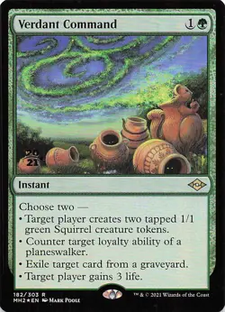 Verdant Command R Prerelease Cards 182 NM - Image 1