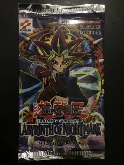 Yugioh Labyrinth of Nightmare 1st Edition Booster Pack Factory Sealed - Image 1