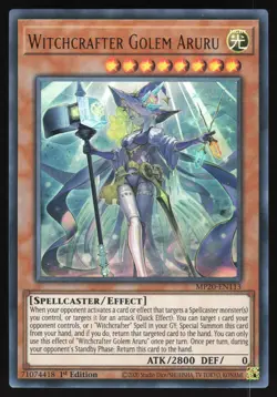 Witchcrafter Golem Aruru - MP20-EN113 - Ultra Rare - 1st Edition Yugioh - Image 1