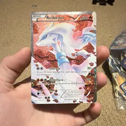 Pokemon TCG Reshiram Radiant Ultra Rare Full Art Holo Basic Card RC22/RC25 130 … - Image 1