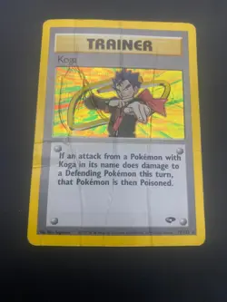 Pokemon Card Koga Holo 19/132 Gym Challenge HP DAMAGED - Image 1