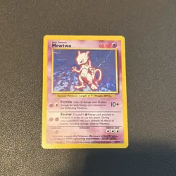 Pokemon Mewtwo Base Set Holo Rare Card 10/102 60 HP Vintage 1999 - Image 4