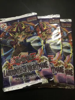 Yugioh Labyrinth of Nightmare Booster Lot (3 packs) - Image 1
